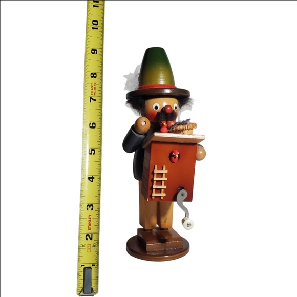 Vintage German Birdwatcher Wooden Smoker / Incense Burner Musical - Picture 11 of 12